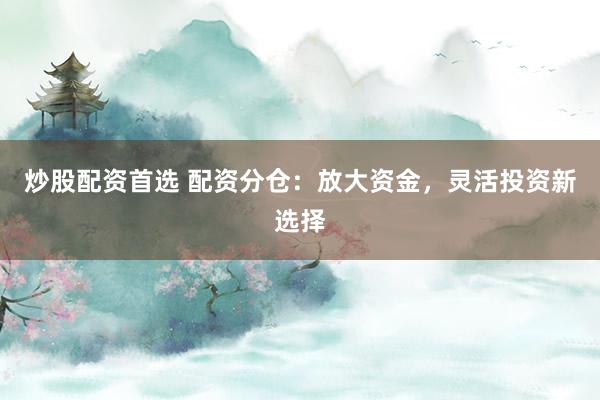 炒股配资首选 配资分仓：放大资金，灵活投资新选择