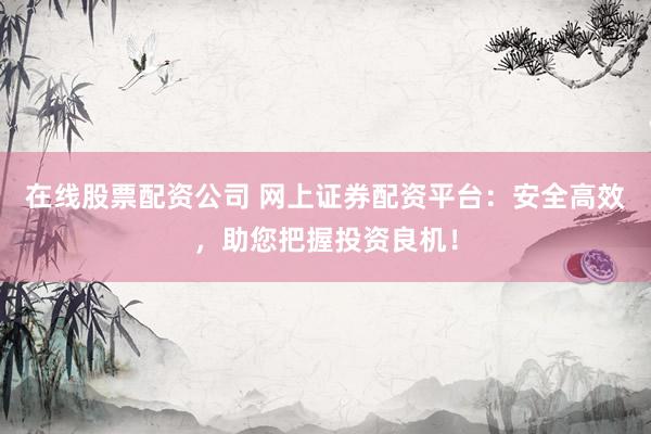 在线股票配资公司 网上证券配资平台：安全高效，助您把握投资良机！