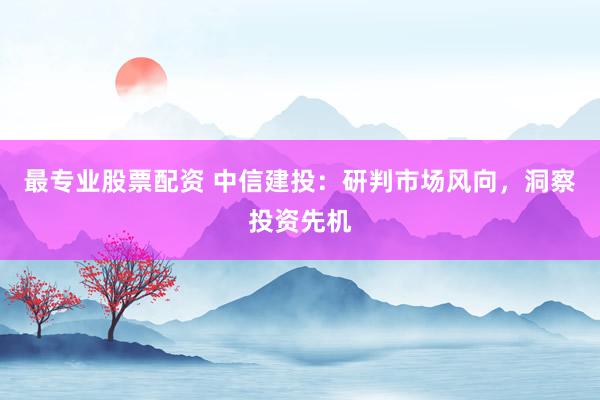 最专业股票配资 中信建投：研判市场风向，洞察投资先机