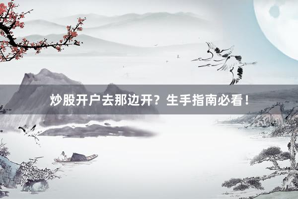 炒股开户去那边开？生手指南必看！