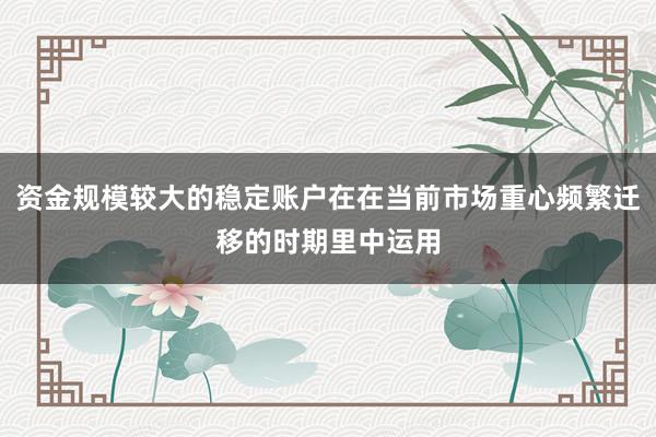 资金规模较大的稳定账户在在当前市场重心频繁迁移的时期里中运用