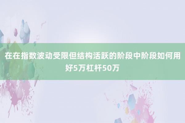 在在指数波动受限但结构活跃的阶段中阶段如何用好5万杠杆50万