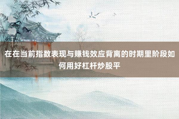 在在当前指数表现与赚钱效应背离的时期里阶段如何用好杠杆炒股平