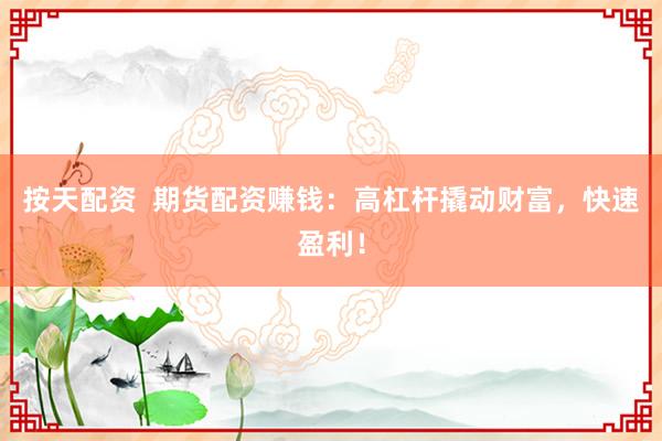 按天配资  期货配资赚钱：高杠杆撬动财富，快速盈利！