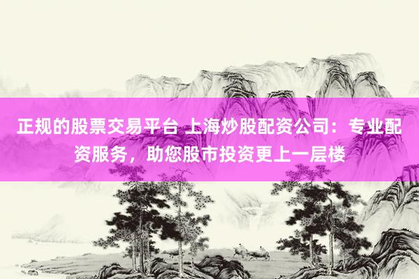 正规的股票交易平台 上海炒股配资公司：专业配资服务，助您股市投资更上一层楼